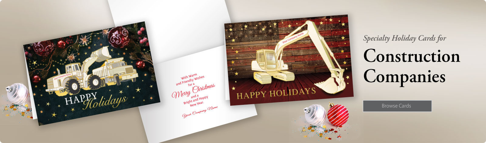 Construction-Excavating-Paving Christmas Holiday Cards!
