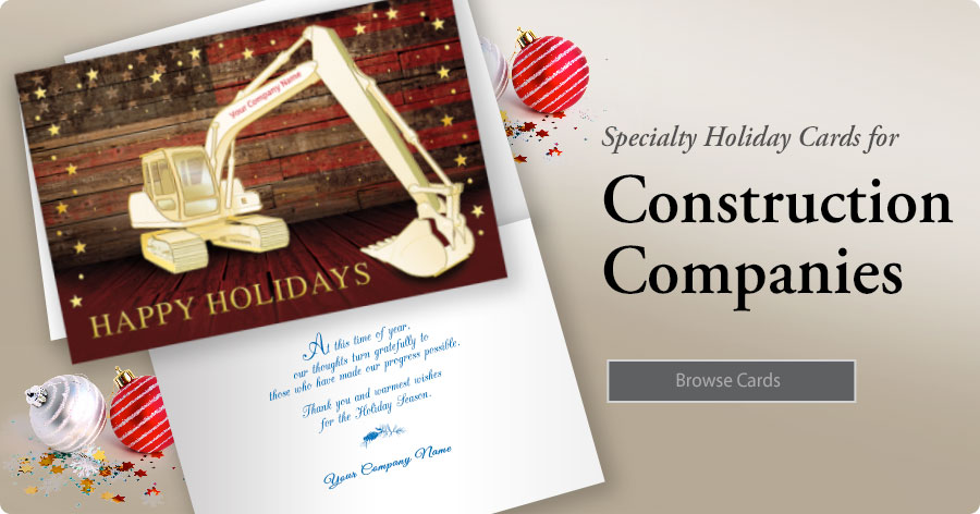 Construction Christmas Holiday Cards!