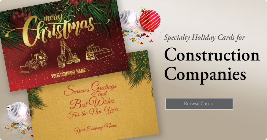 Pearl Papaer Flat Construction Christmas Holiday Cards!
