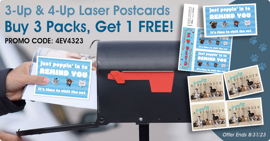 Buy 3 Packs and Get 1 Pack of Pstcards FREE!