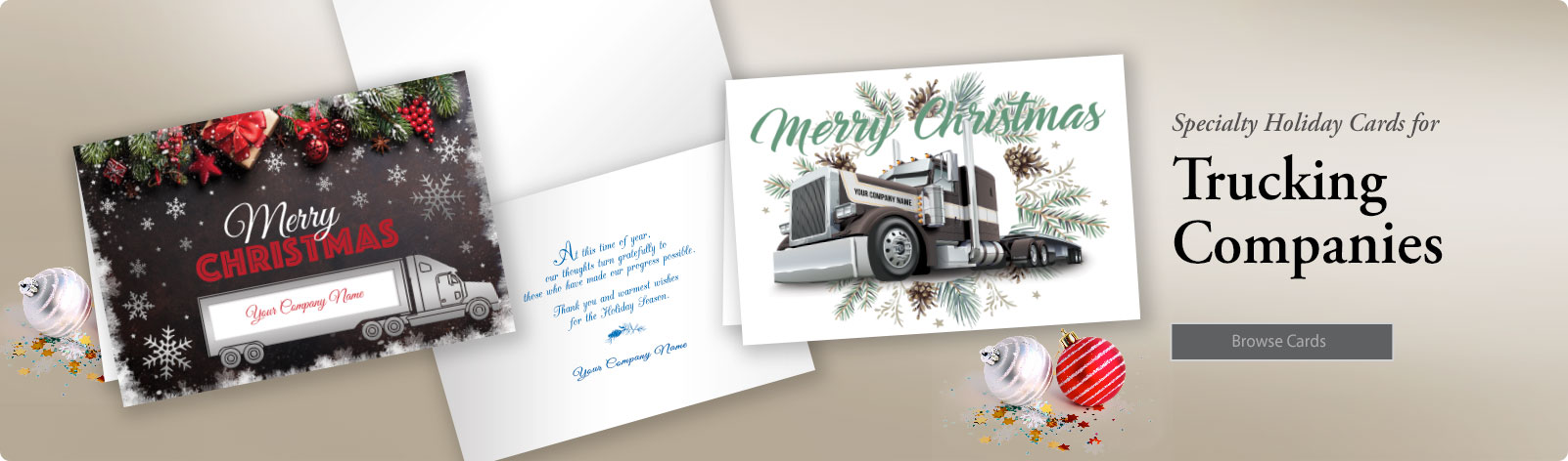 Trucking Full Color Personalized Christmas Holiday Cards!