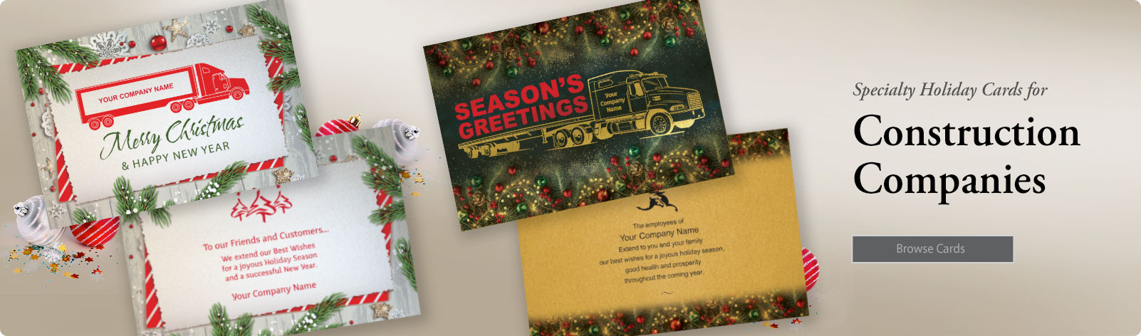 Pearl Papaer Flat Trucking Christmas Holiday Cards!
