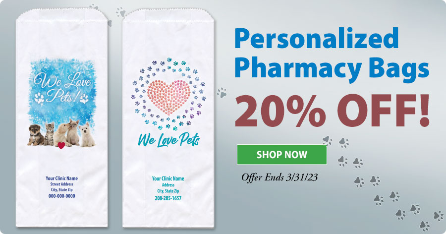 20% OFF Personalized Paper Pharmacy Bags!